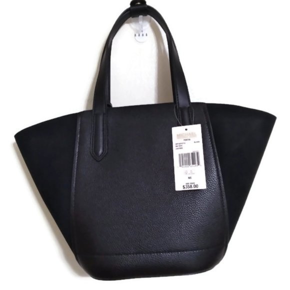 MICHAEL KORS PORTIA black leather Small Tote /NWT - Picture 7 of 8